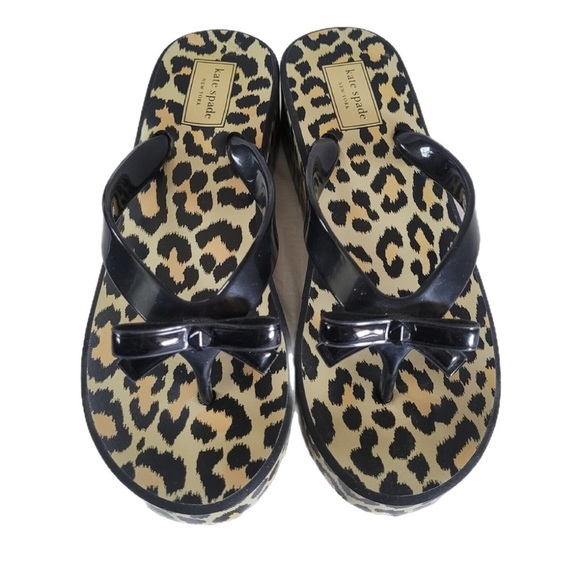 kate spade cheetah platformflip flops - Picture 1 of 7